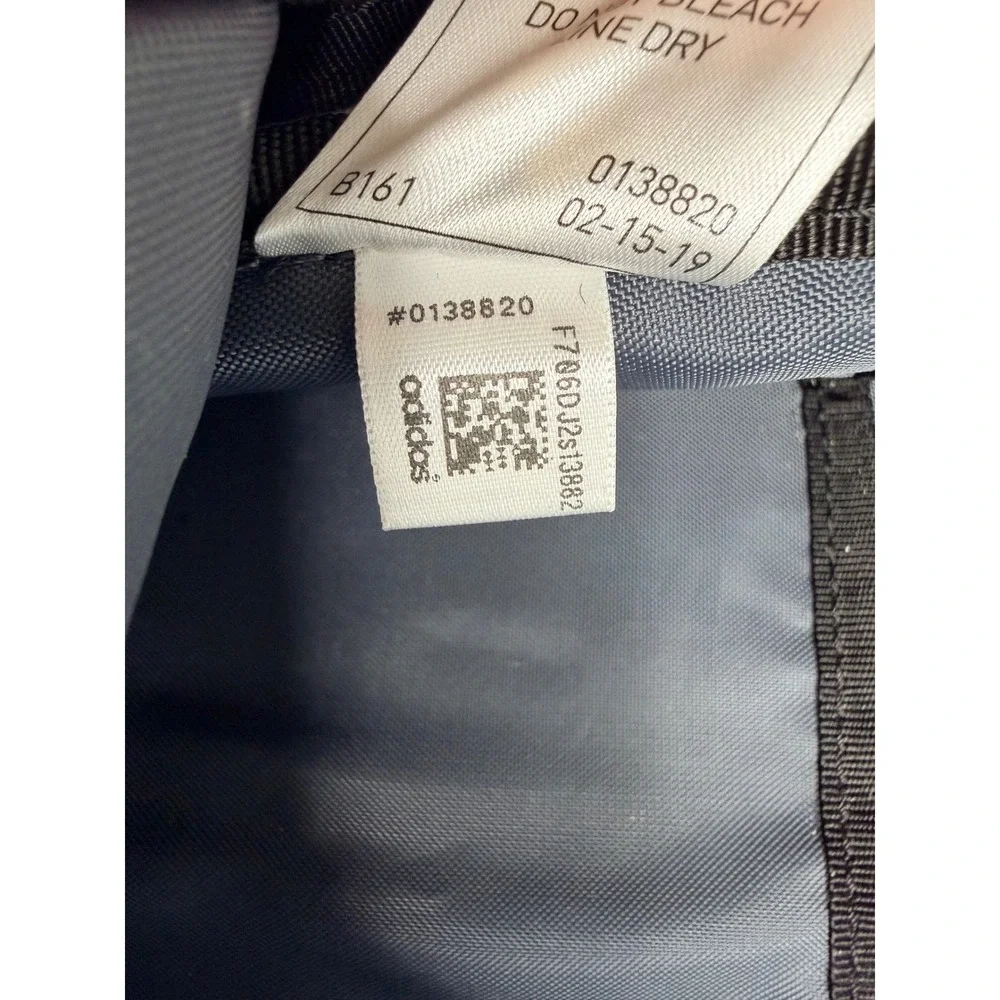 Adidas Threestripelife Backpack Gray Heather Black School Gym Travel Bag - Picture 4 of 7